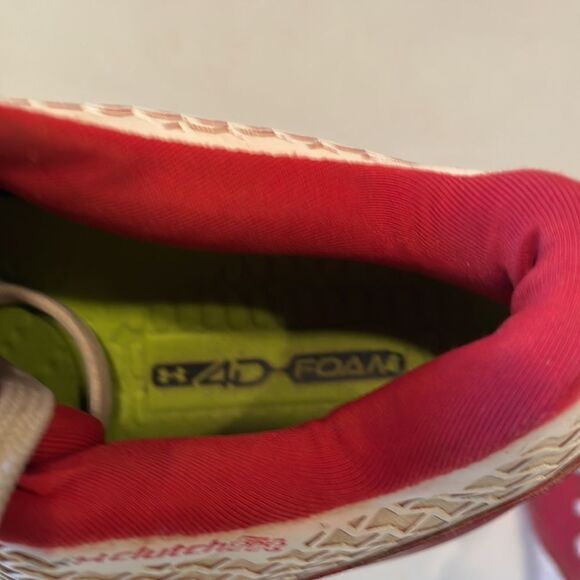 Under Armour red and white men baseball cleats, size 7 - Picture 5 of 7